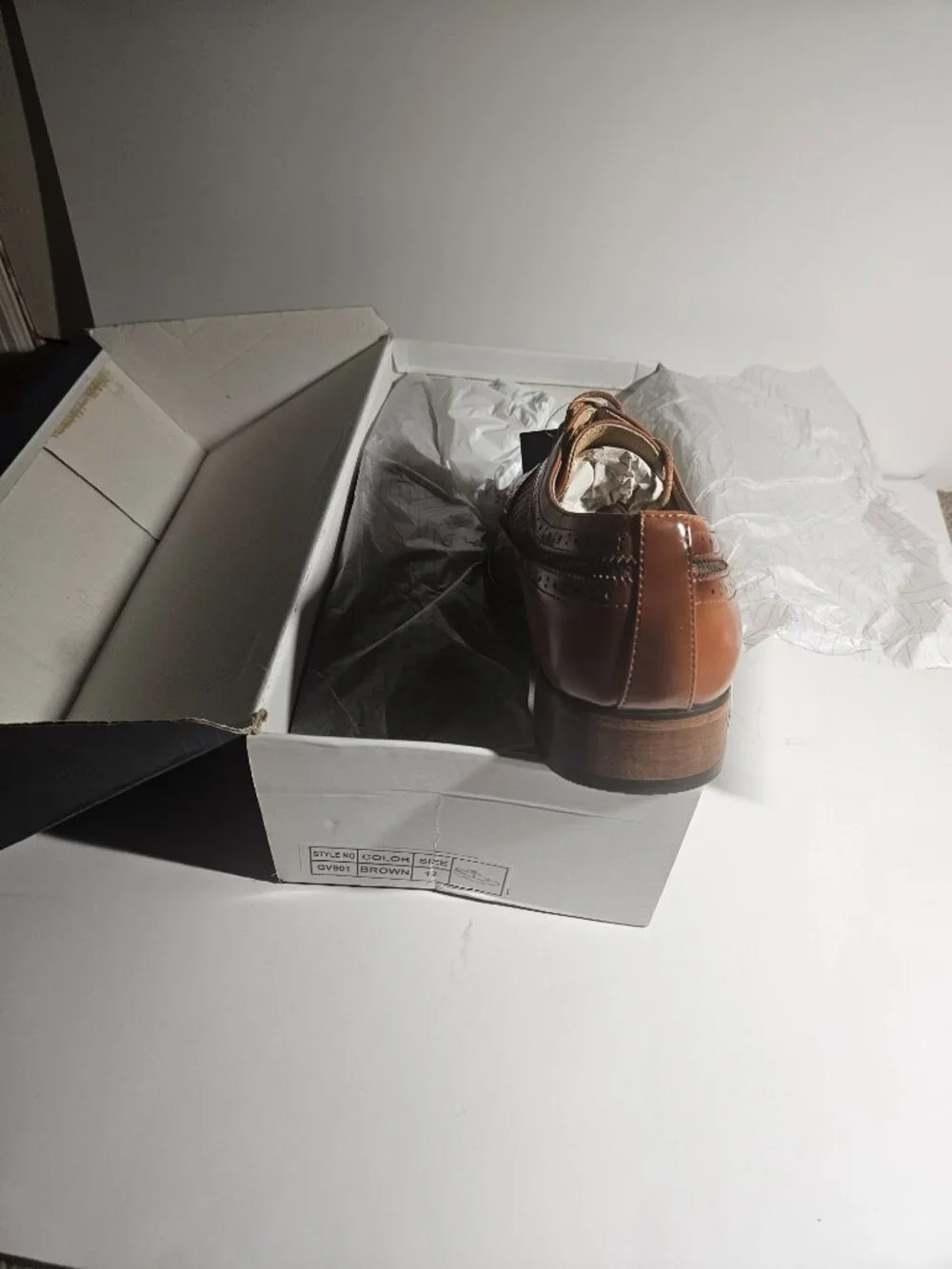 Gino Vitale 7901 Brogue Dress Shoes Brown Size 12 NWT